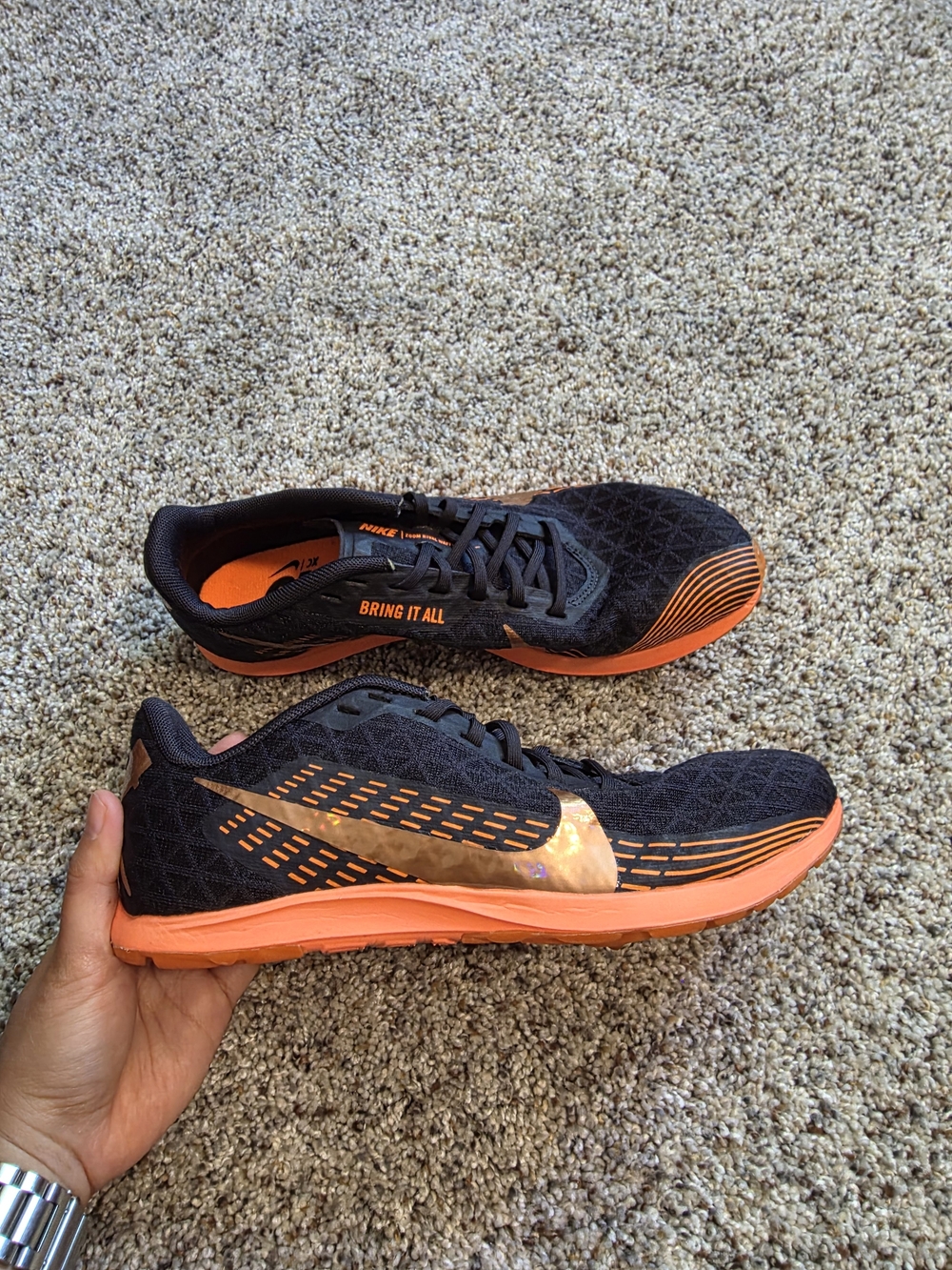 Nike Zoom Waffle Black & Orange Running Shoes - Lightweight Performance